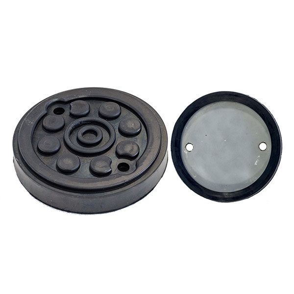 Tampone a cuffia con piastra metallica - CUF120/113M-2F - Per sollevatori modello: MAHA, ORLANDINI, EUROLIFT ZAVAGLI Tampone a cuffia con piastra metallica - CUF120/113M-2F - Per sollevatori modello: MAHA, ORLANDINI, EUROLIFT ZAVAGLI